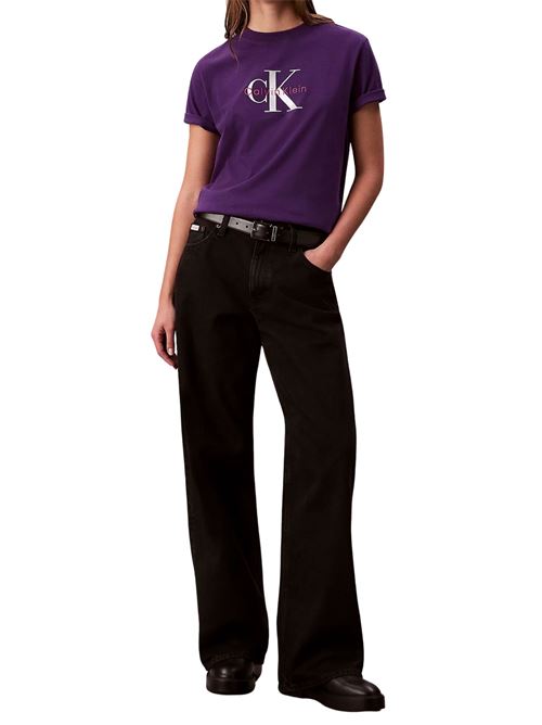 T-shirt viola in cotone Calvin Klein Jeans | LV047B865GK4I